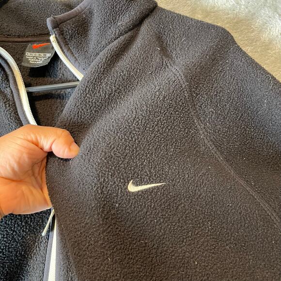 Nike Vintage Y2K Zip Up Sweater Size XL Black - Picture 3 of 7